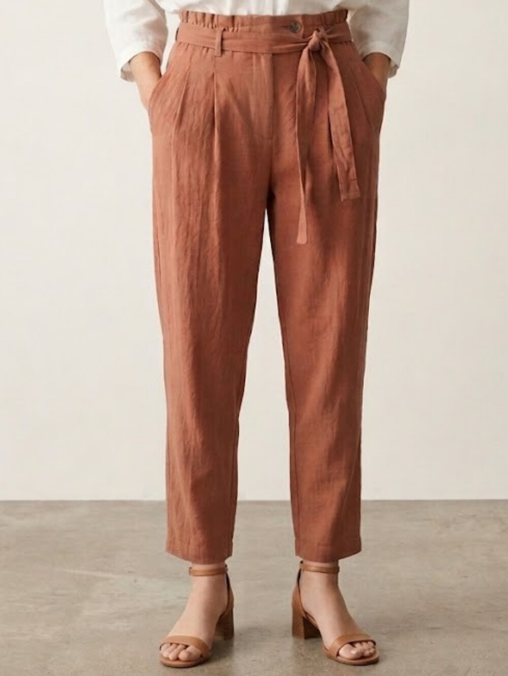Oak + Fort Linen Blend Pants